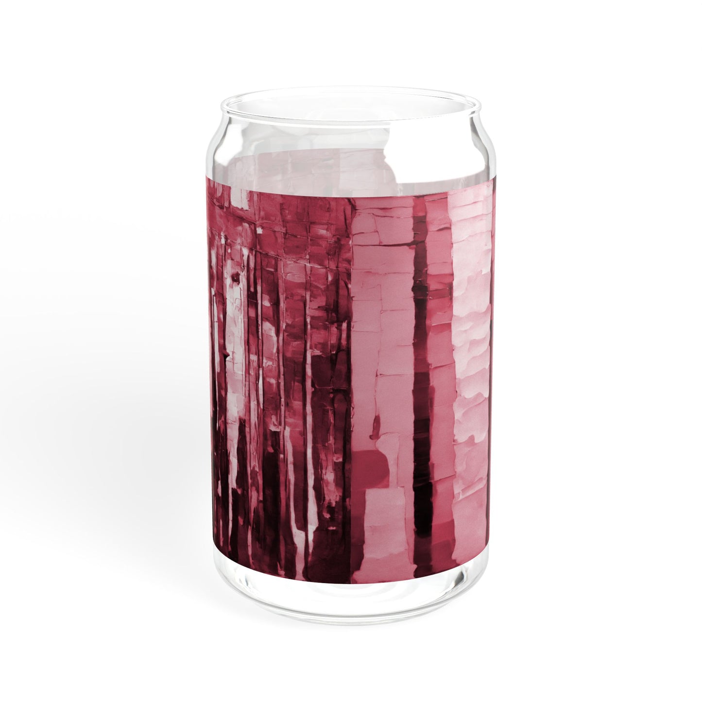 Striped Ruby Sipper Glass, 16oz