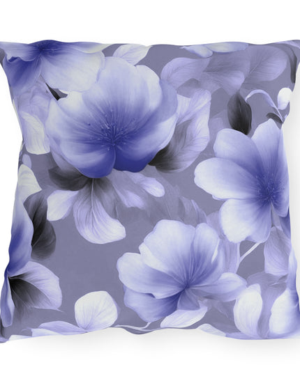 Indigo Blossom Floral Bunch 20" x 20" Outdoor Pillow