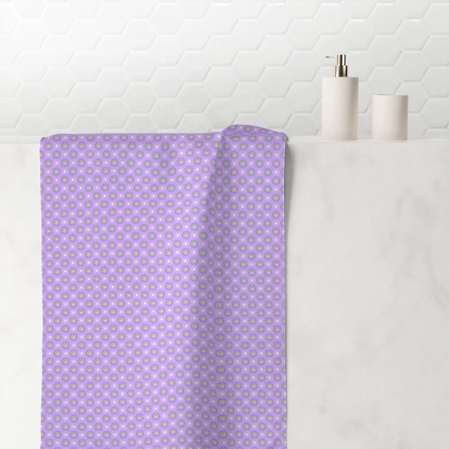 Lavender Star-crossed Bodies Mink-Cotton Towel (50% polyester, 50% cotton),  30" x 60"