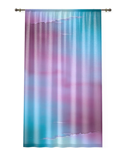 Wine Sea Blue Fog Window Curtain, 50" x 84", partially transparent