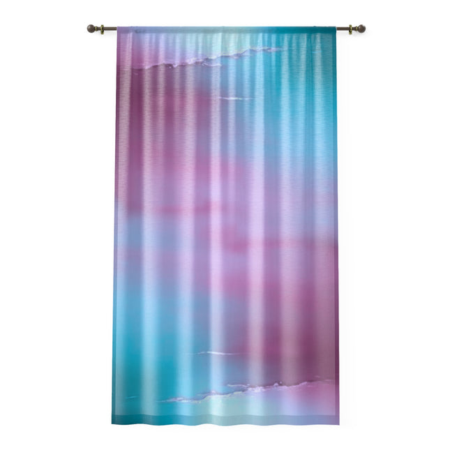 Wine Sea Blue Fog Window Curtain, 50" x 84", partially transparent