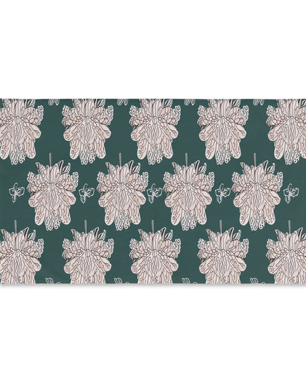 Soft White Floral Butterflies Hand Towel, 16" x 28"