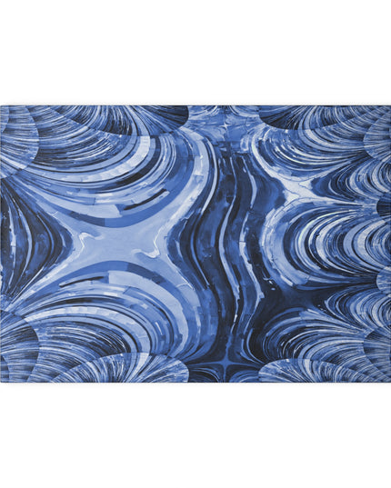 Uzi Spiral Deep Blue Pastel 8" x 11" Glass Cutting Board