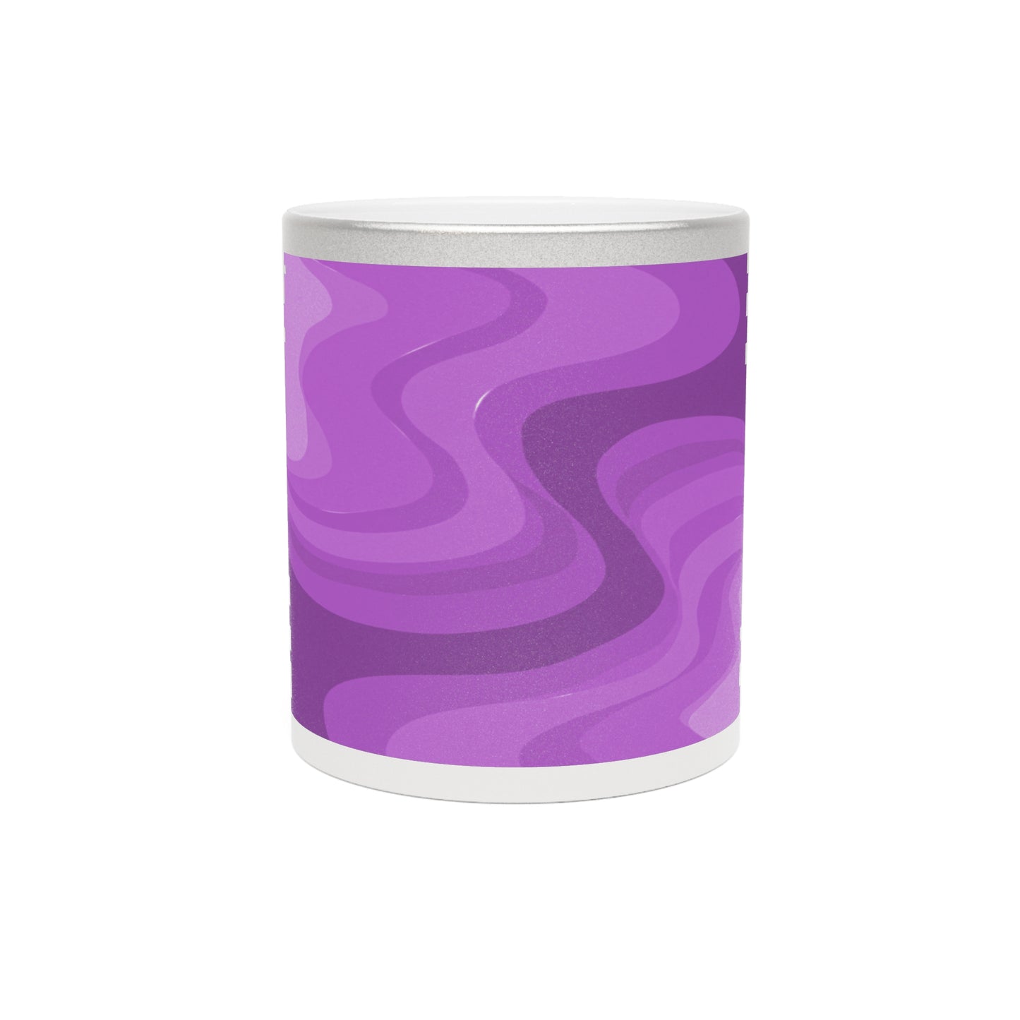 Wavey Purple Wavey 11 oz Metallic Mug (Silver\Gold)