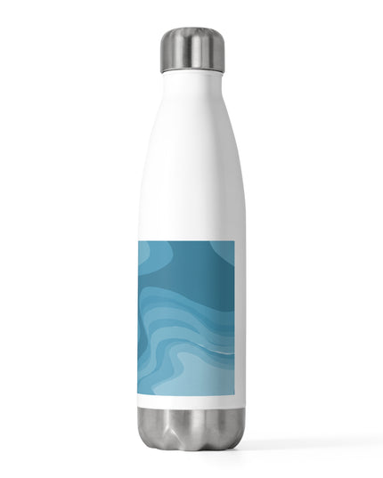 Sky Blue Wavey 20oz Insulated Water Bottle