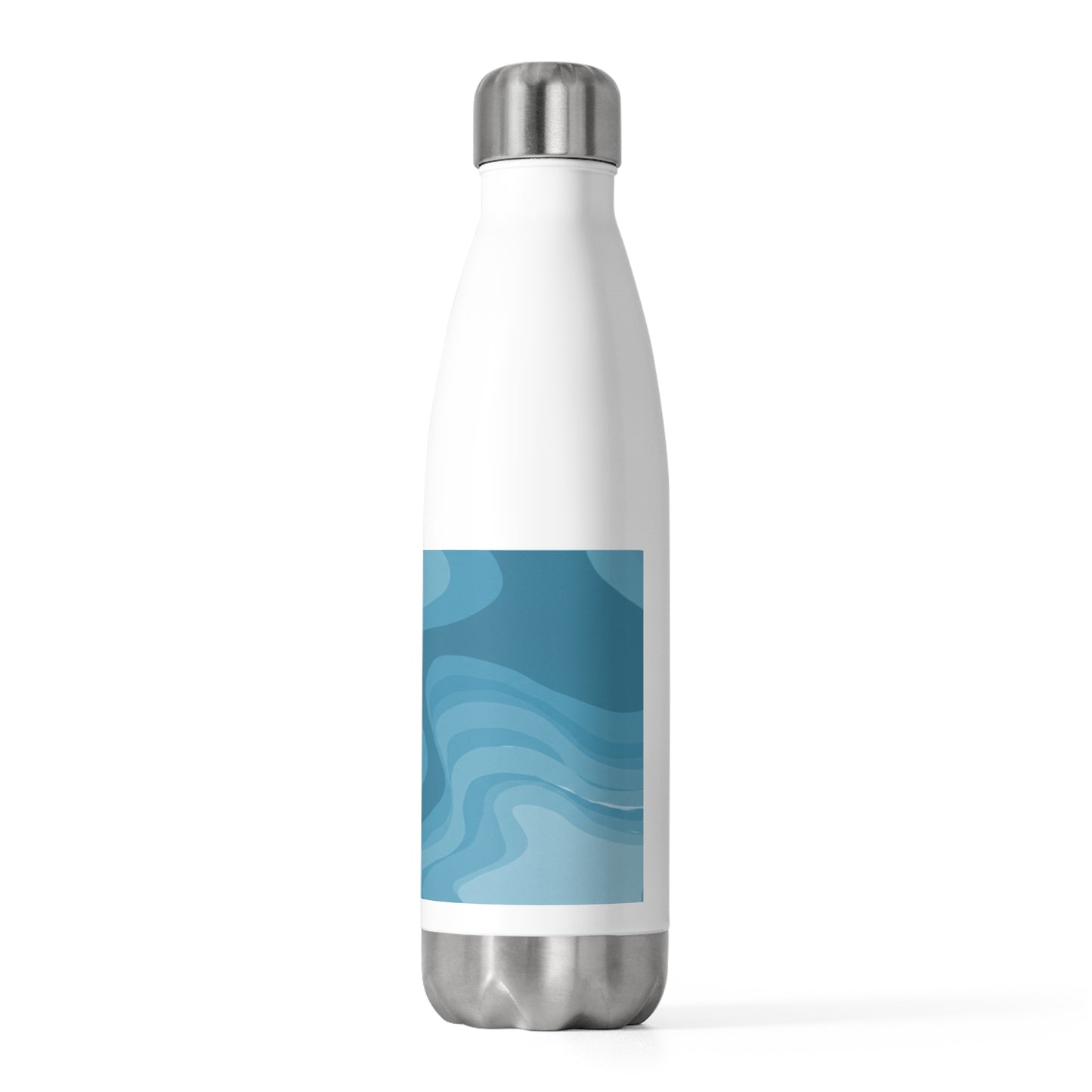 Sky Blue Wavey 20oz Insulated Water Bottle
