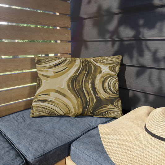 Uzi Spiral Light Brown 20" x 14" Outdoor Pillow