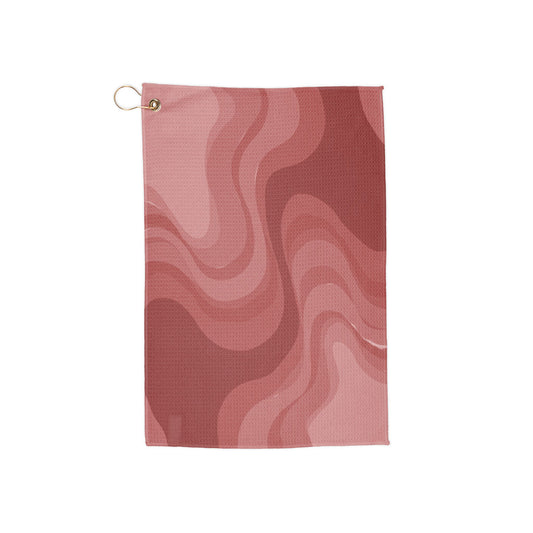 Power Red Wavey 16" x 24" Golf Towel