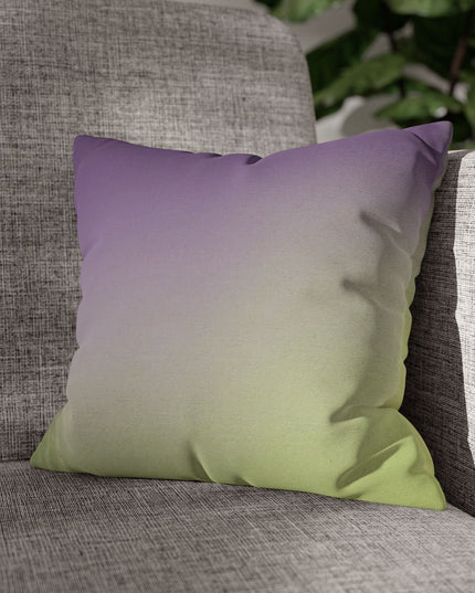 Purple Golden Fade Spun Polyester Square Pillowcase, 14" x 14"