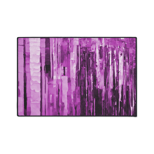 Striped Powder Lavender 24" x 36" Heavy Duty Floor Mat