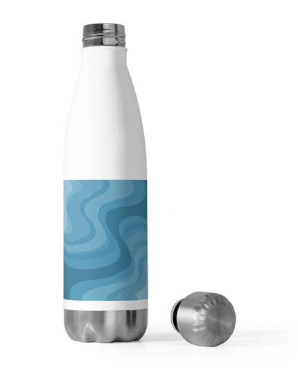 Sky Blue Wavey 20oz Insulated Water Bottle