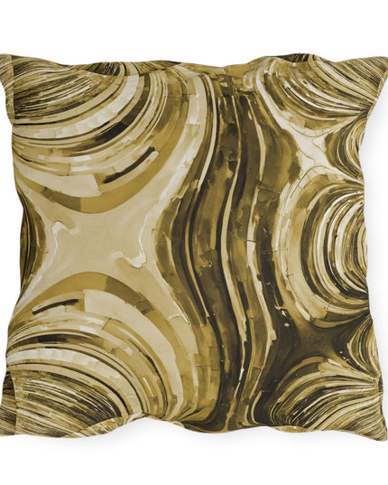 Uzi Spiral Light Brown 20" x 20" Outdoor Pillow