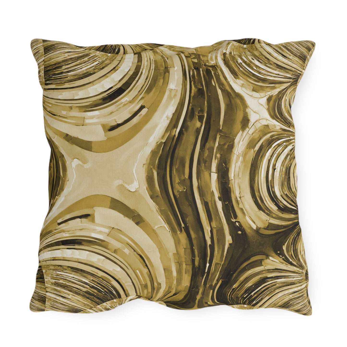 Uzi Spiral Light Brown 20" x 20" Outdoor Pillow