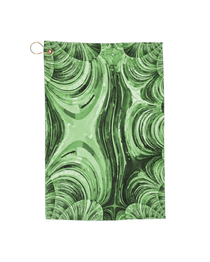 Uzi Spiral Mint Pastel Golf Towel, 16" x 24"