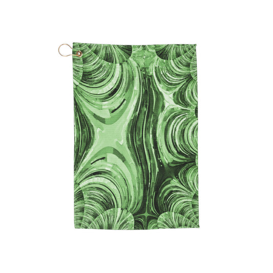 Uzi Spiral Mint Pastel Golf Towel, 16" x 24"