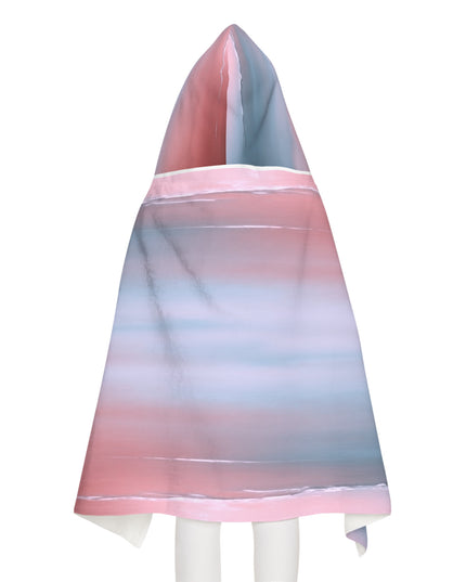 Gray Sea Pink Fog Youth Hooded Towel, 24" x 48"