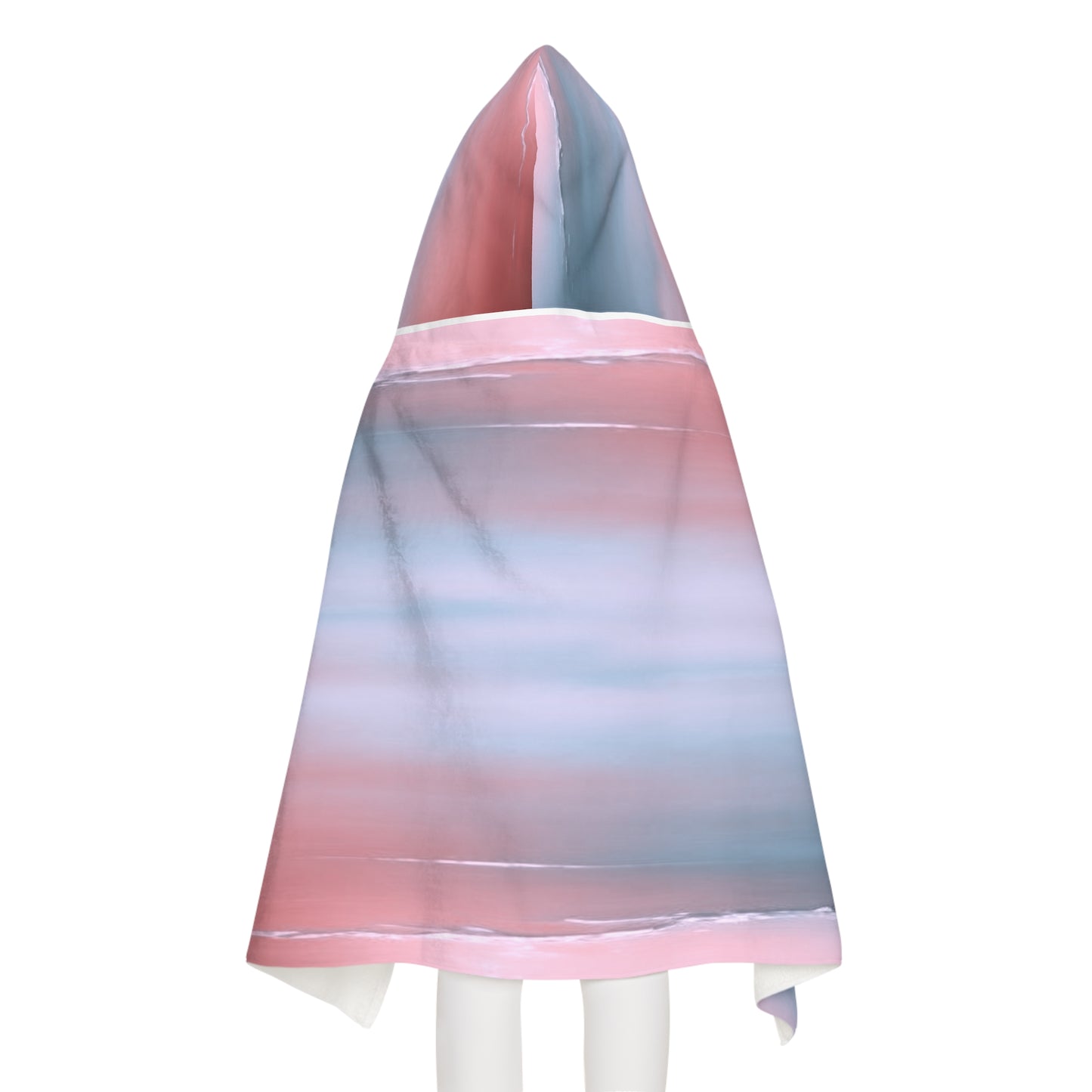 Gray Sea Pink Fog Youth Hooded Towel, 24" x 48"