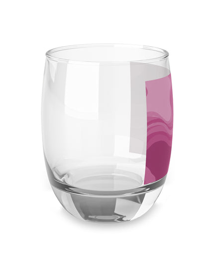Pinky Mauve Wavey Whiskey Glass, 6 oz