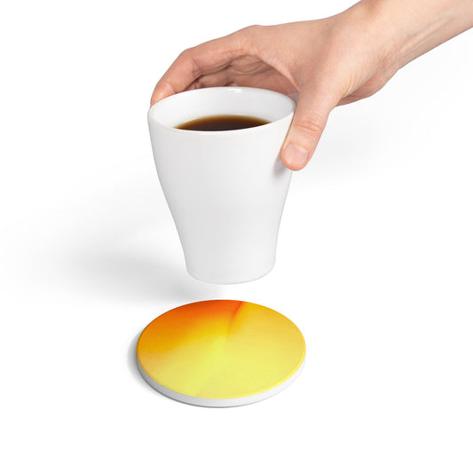 Phoenix Fade 4" x 4" Round Ceramic Coaster