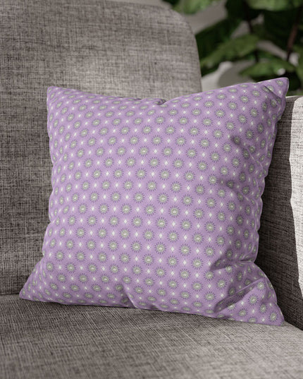 Lavender Star-crossed Bodies Spun Polyester Square Pillowcase, 14" x 14"