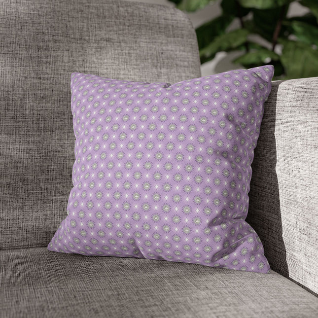 Lavender Star-crossed Bodies Spun Polyester Square Pillowcase, 14" x 14"