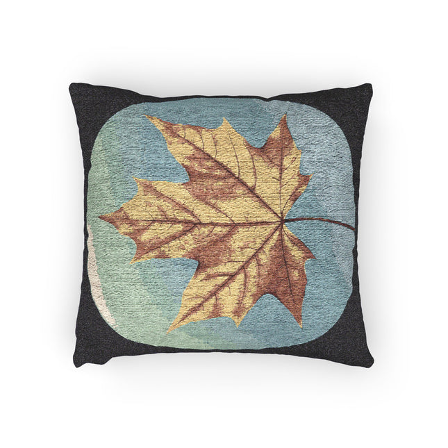 Alpha Maple Leaf Woven Pillow, 17" x 18"