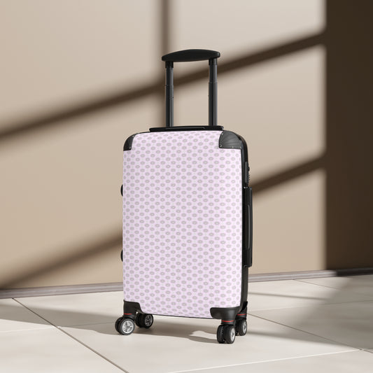 Pink Mornings Star-crossed Bodies Small Suitcase with built in lock, 4 double-wheels, telescopic handle, and ABS back hard-shell