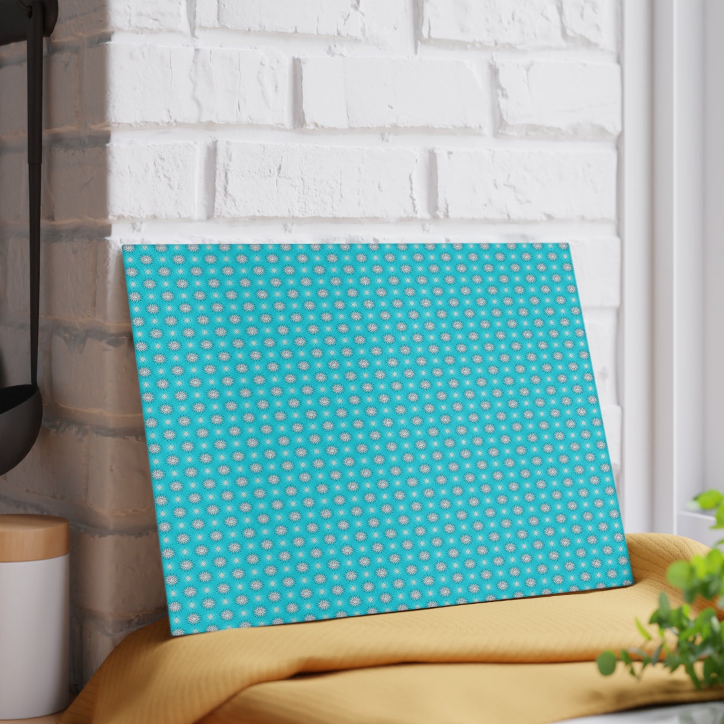 Tif Green Star-crossed Bodies Glass Cutting Board,  8" x 11"