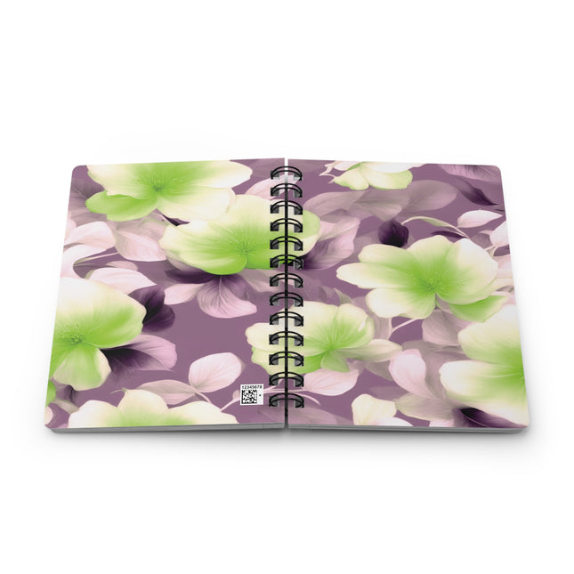 Lime Lavender Floral Bunch Bound Journal, 5" x 7" 150 pages