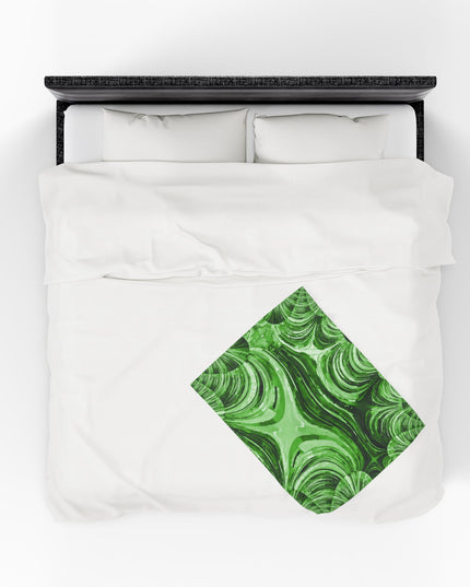 Uzi Spiral Mint Pastel Velveteen Plush Blanket, 30" x 40"