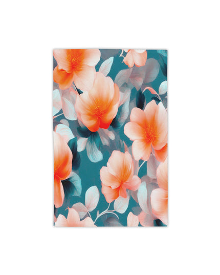 Orange Blossom Floral Bunch Beach Towel, 18" x 27"