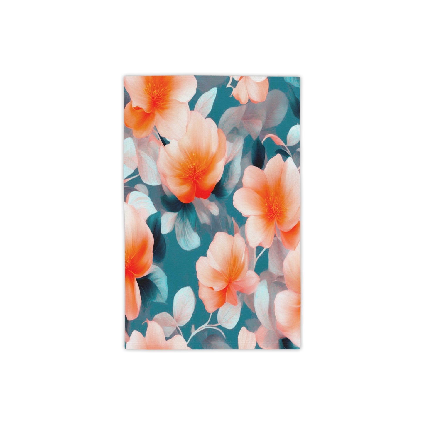 Orange Blossom Floral Bunch Beach Towel, 18" x 27"