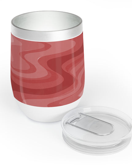 Power Red Wavey 12 oz Chill Wine Tumbler