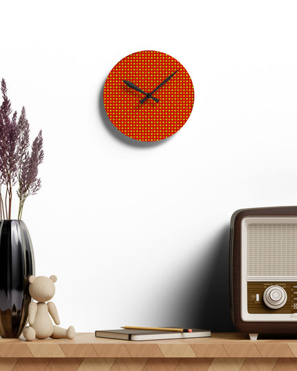 Late Evening Star-crossed Bodies Acrylic Round Wall Clock, 8" x 8"