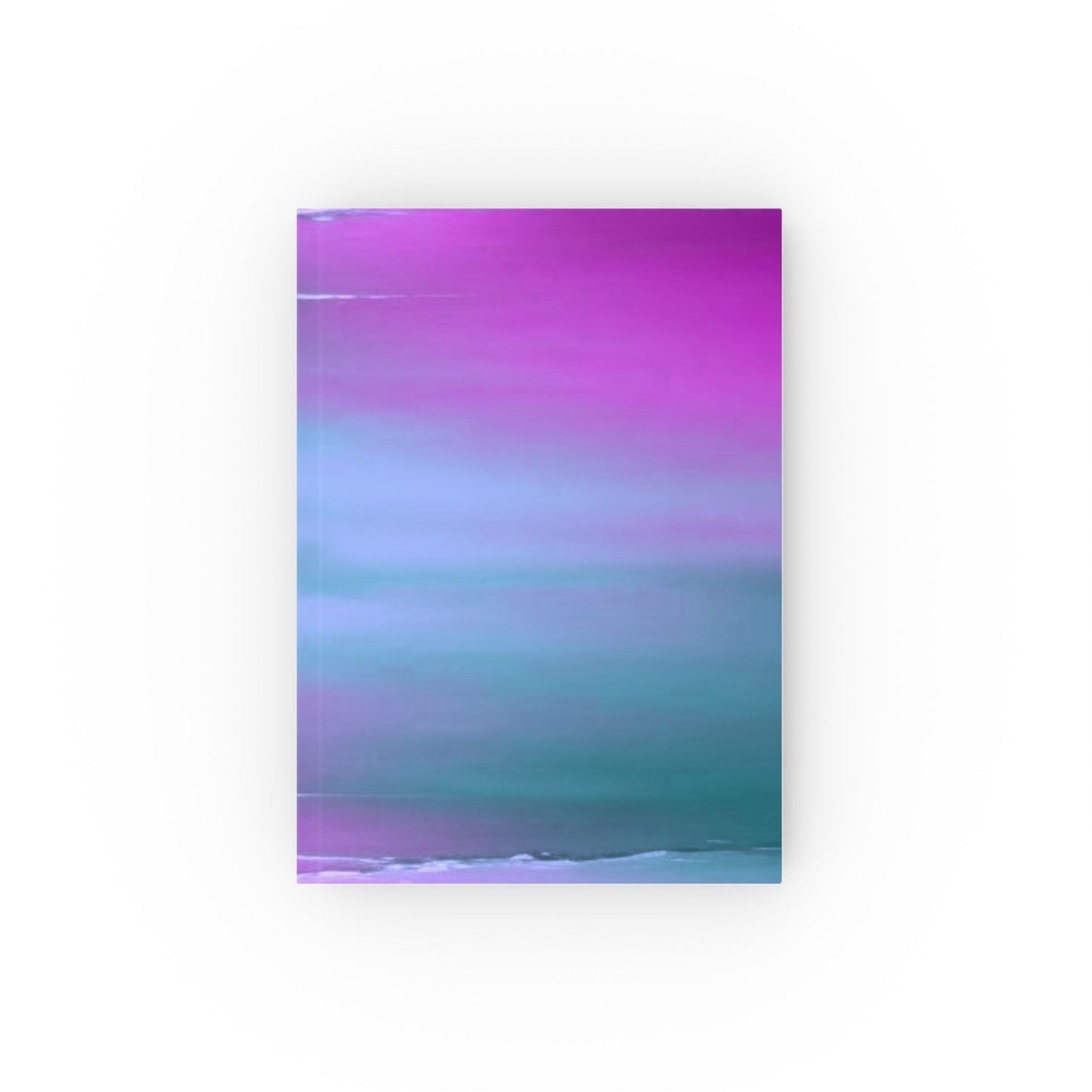 Dark Blue Green Sea Purple Fog 5.2" x 7.4" Hard Backed Journal with 128 blank pages