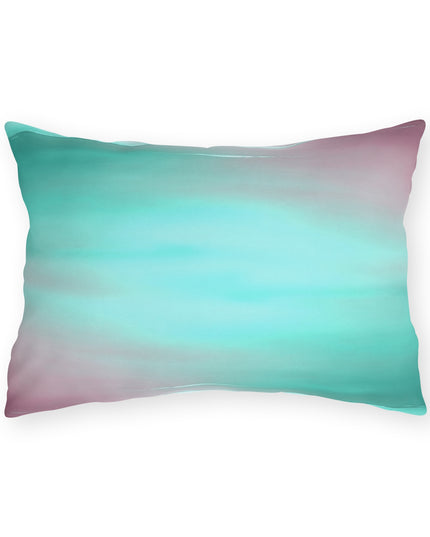 Green Sea Lavender Fog 20" x 14" Outdoor Pillow