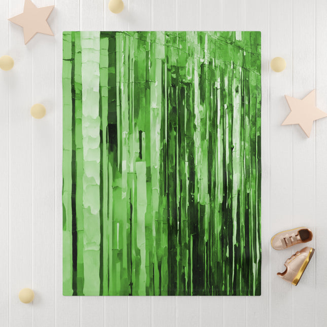 Striped Mint Pastel Soft Fleece Baby Blanket, 30" x 40"