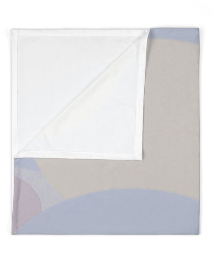 Pastel Soft Blue and Soft White Patches Baby Swaddle 30″×40″ Blanket