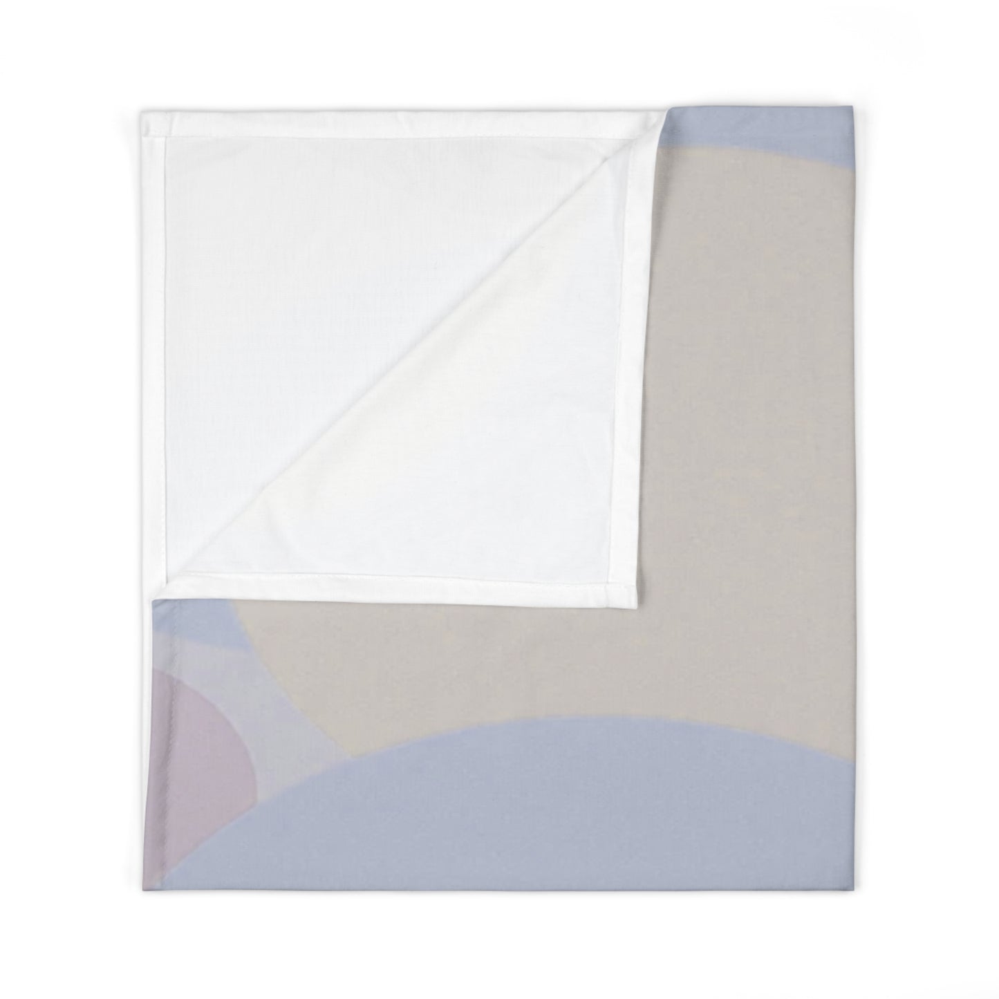 Pastel Soft Blue and Soft White Patches Baby Swaddle 30″×40″ Blanket