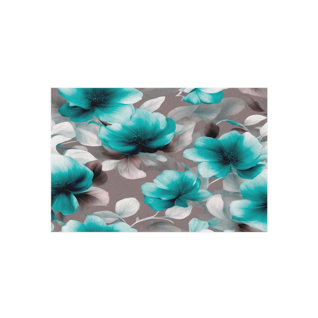 Tif Green Gray Floral Bunch Outdoor Rug, 48" x 72"