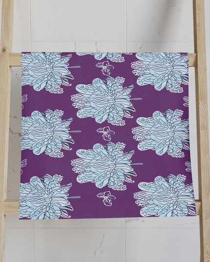 Blue Floral Butterflies Hand Towel, 16" x 28"