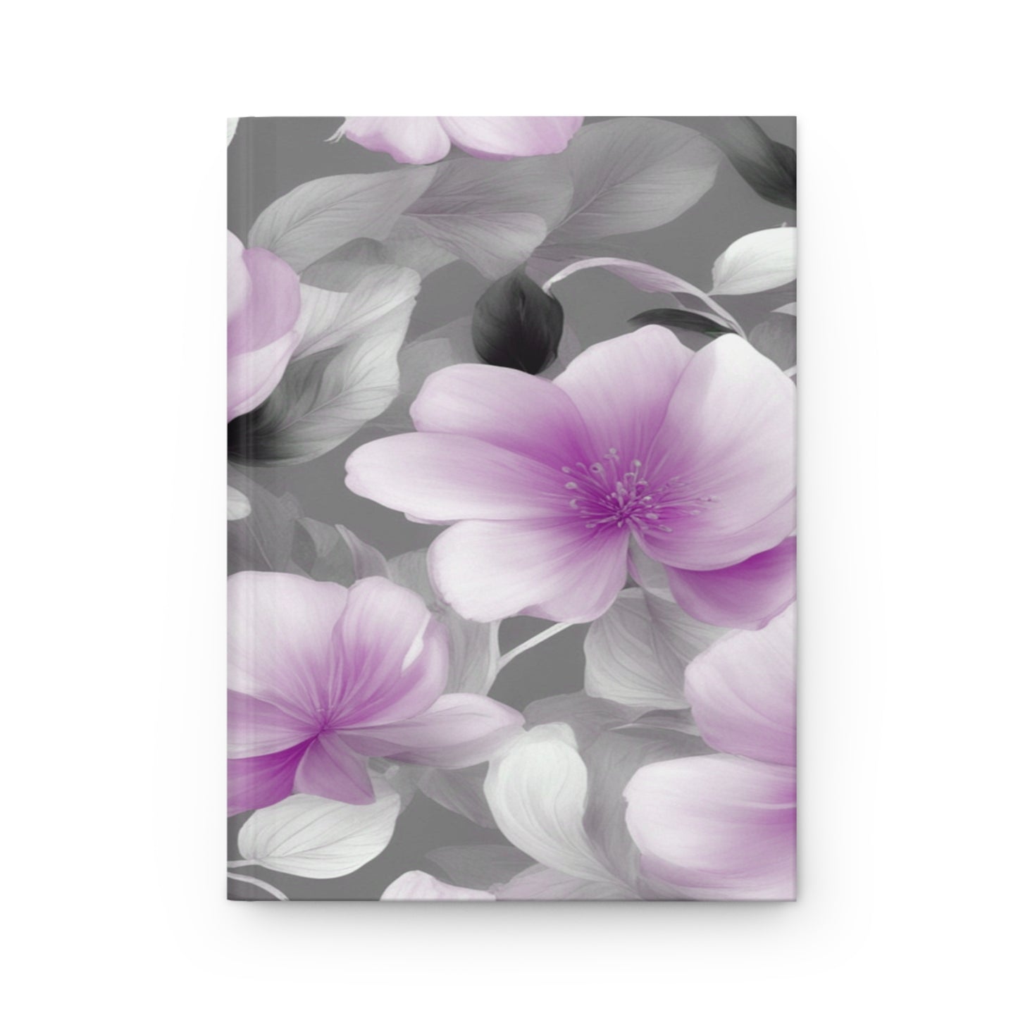 Purple Blossom Floral Bunch Hardcover Journal Matte with 150 lined pages, 5.75" x 8"