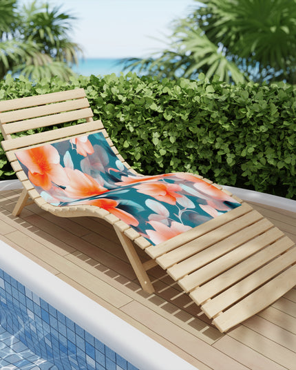 Orange Blossom Floral Bunch Beach Towel, 24" x 44"