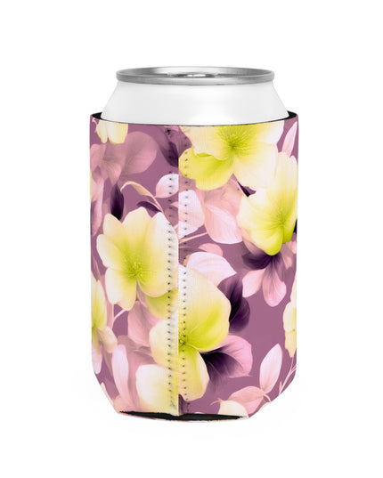 Lemon Blossom Floral Bunch 12 oz Can Cooler Sleeve
