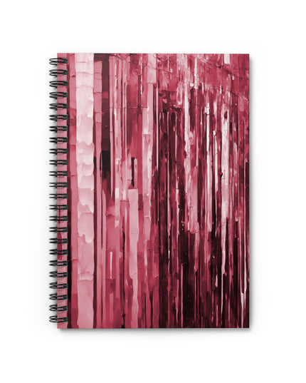 Striped Ruby Spiral Notebook - Ruled Line, 6" x 8", 118 pages