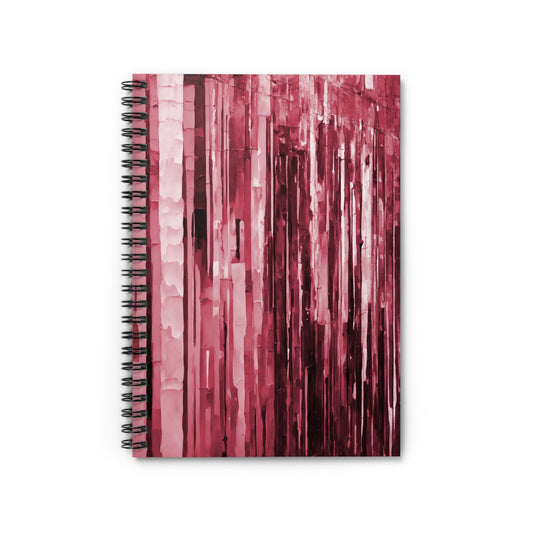 Striped Ruby Spiral Notebook - Ruled Line, 6" x 8", 118 pages