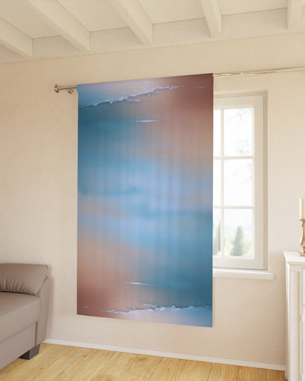 Blue Sea Peach Fog Window Curtain, 50" x  84", blackout