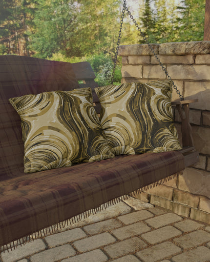 Uzi Spiral Light Brown 20" x 20" Outdoor Pillow