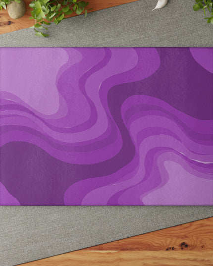 Wavey Purple Wavey Glass Cutting Board, 11" x 15"