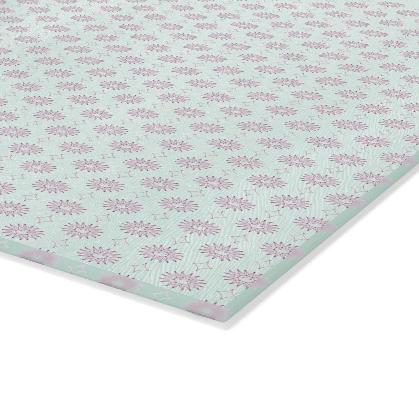 Pink Mornings Star-crossed Bodies Glass Cutting Board,  8" x 11"